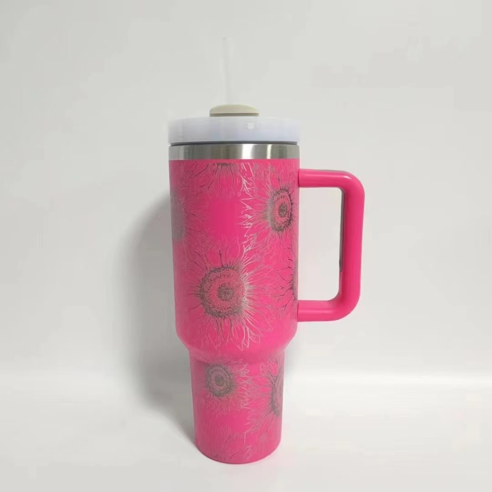 CHINESE WAREHOUSE 40oz V2 Sunflower Powder Coated Tumbler