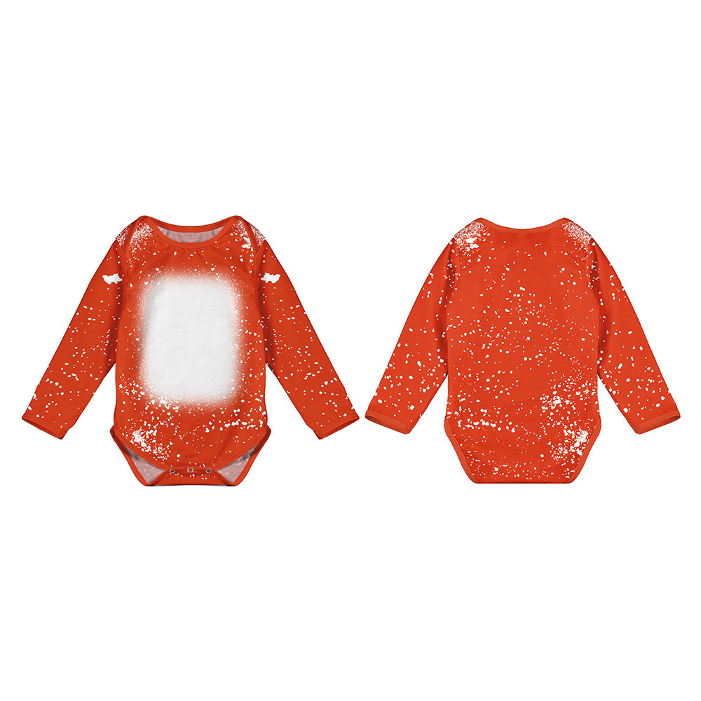 CHINESE WAREHOUSE Sub Bleach Baby Onesies 95% polyester+5% cotton Long Sleeve