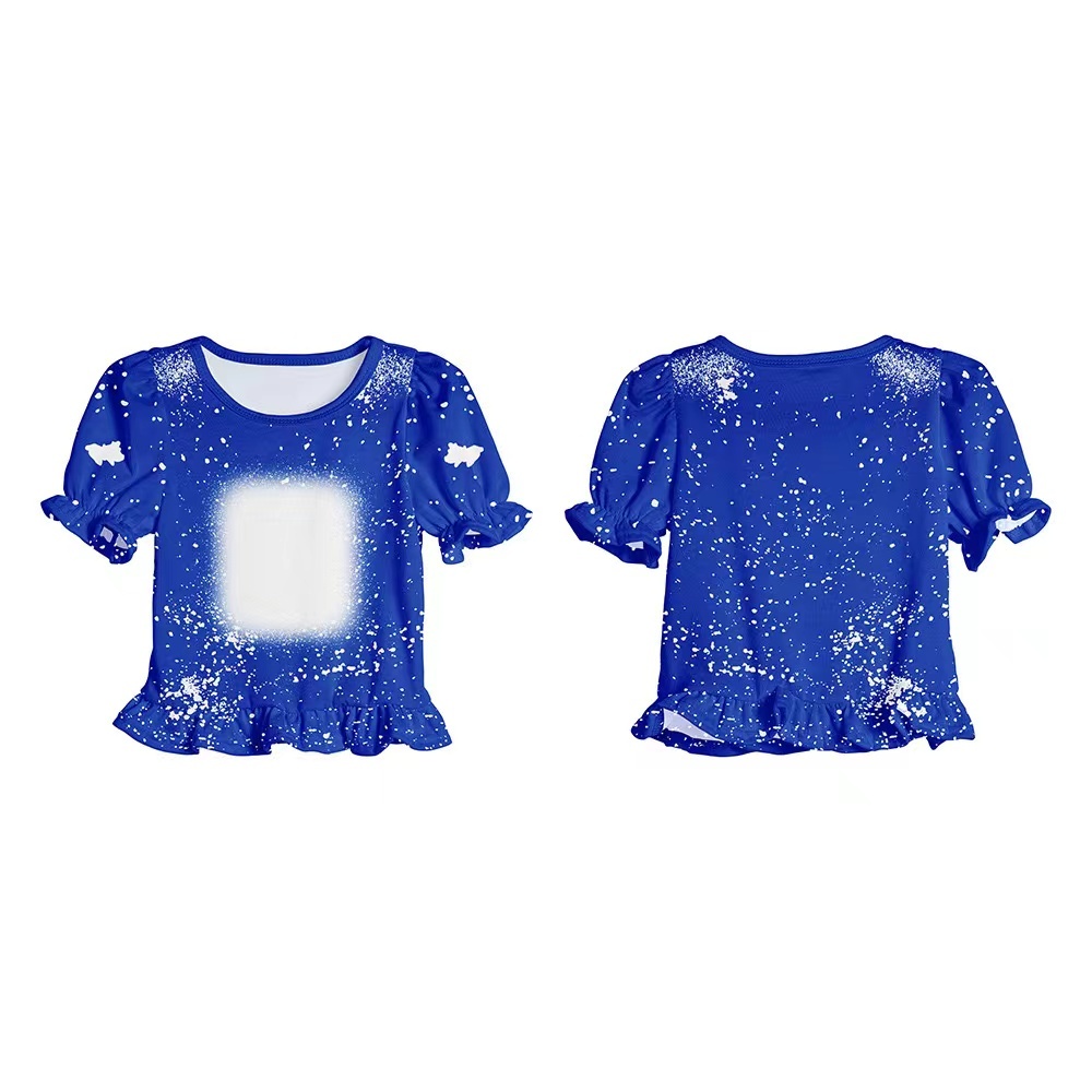 CHINESE WAREHOUSE Sub Bleach Baby Short Sleeve Shirts 21 colors Stocked 95% polyester+5% cotton