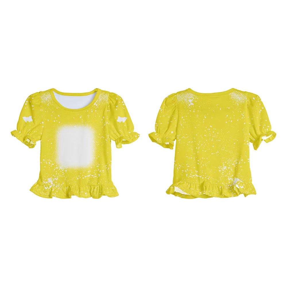 CHINESE WAREHOUSE Sub Bleach Baby Short Sleeve Shirts 21 colors Stocked 95% polyester+5% cotton