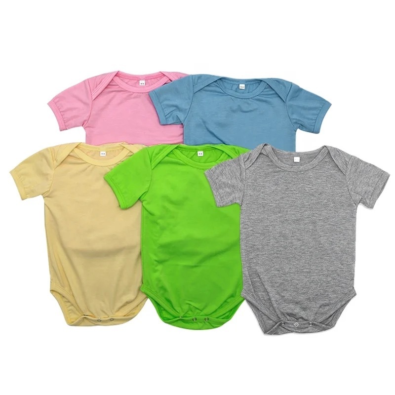 CHINESE WAREHOUSE Sub Baby Onesies Short Sleeve Lyocell Fiber With Colorful Choice
