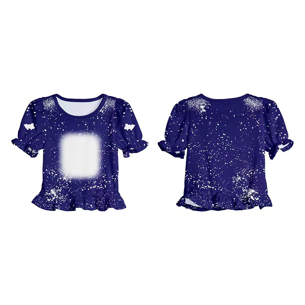 CHINESE WAREHOUSE Sub Bleach Baby Short Sleeve Shirts 21 colors Stocked 95% polyester+5% cotton