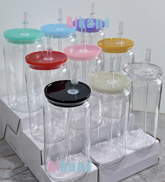 CHINESE WAREHOUSE 16oz Acrylic Plastic Tumblers With Straw