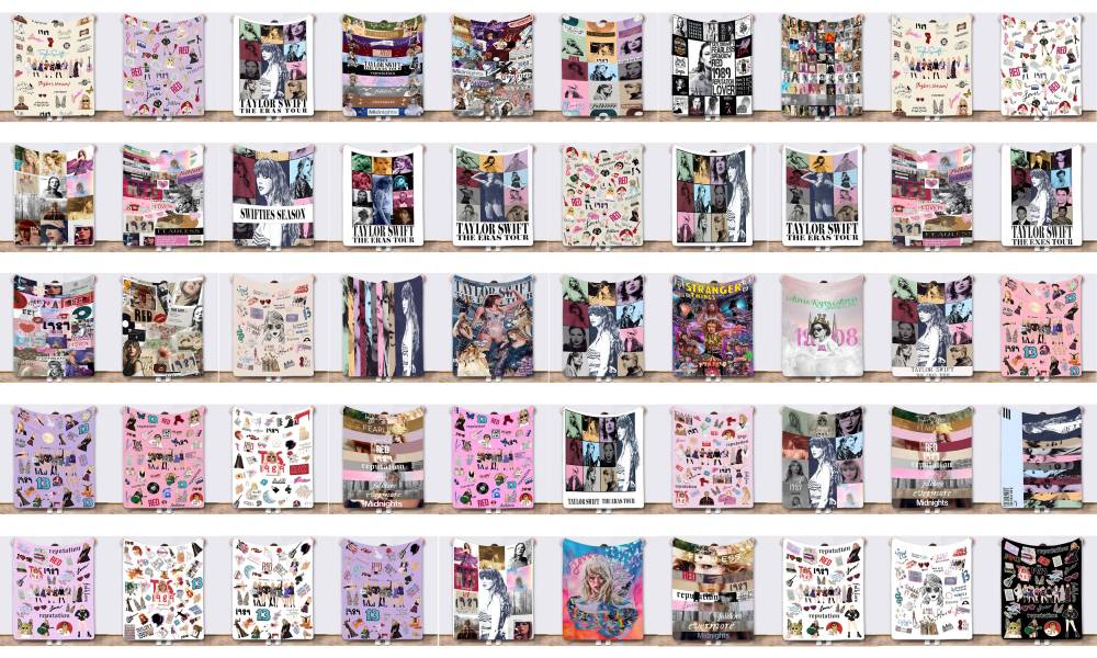 CHINESE WAREHOUSE Taylor Swift Flannel Blanket Mixed Styles