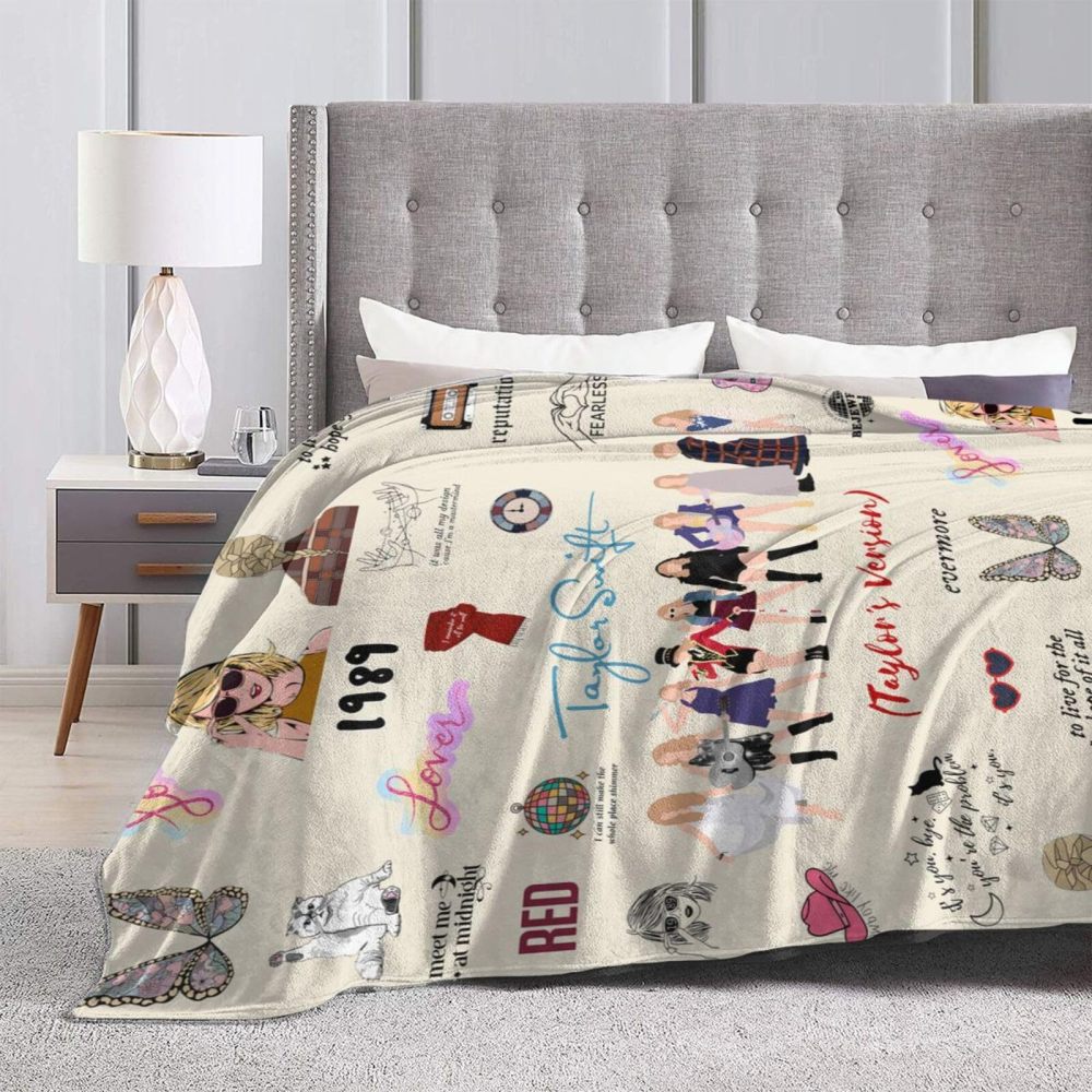 CHINESE WAREHOUSE Taylor Swift Flannel Blanket Mixed Styles