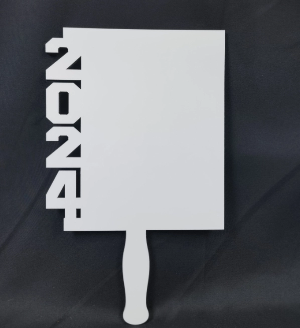 CHINESE WAREHOUSE Small Size 2024 Graduation Sublimation MDF Double-Sided Fan