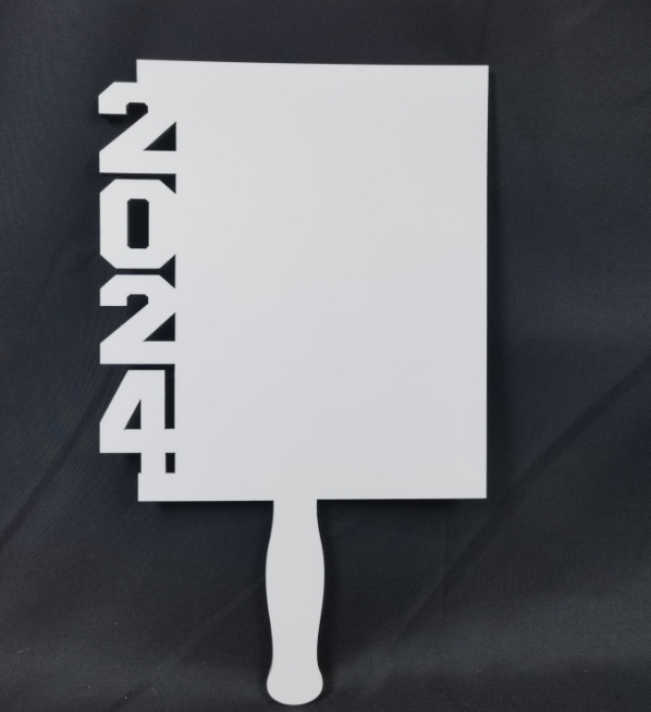 CHINESE WAREHOUSE Small Size 2024 Graduation Sublimation MDF Double-Sided Fan