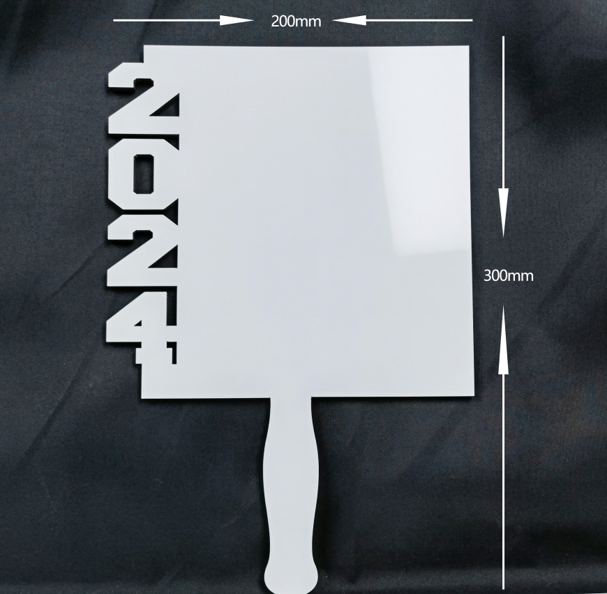 CHINESE WAREHOUSE Large Size 2024 Graduation Sublimation MDF Double-Sided Fan