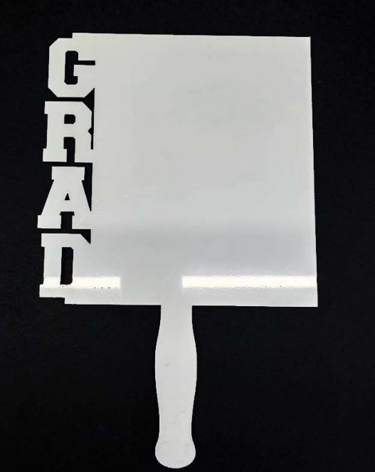 CHINESE WAREHOUSE Small Size 2024 Graduation Sublimation MDF Double-Sided Fan