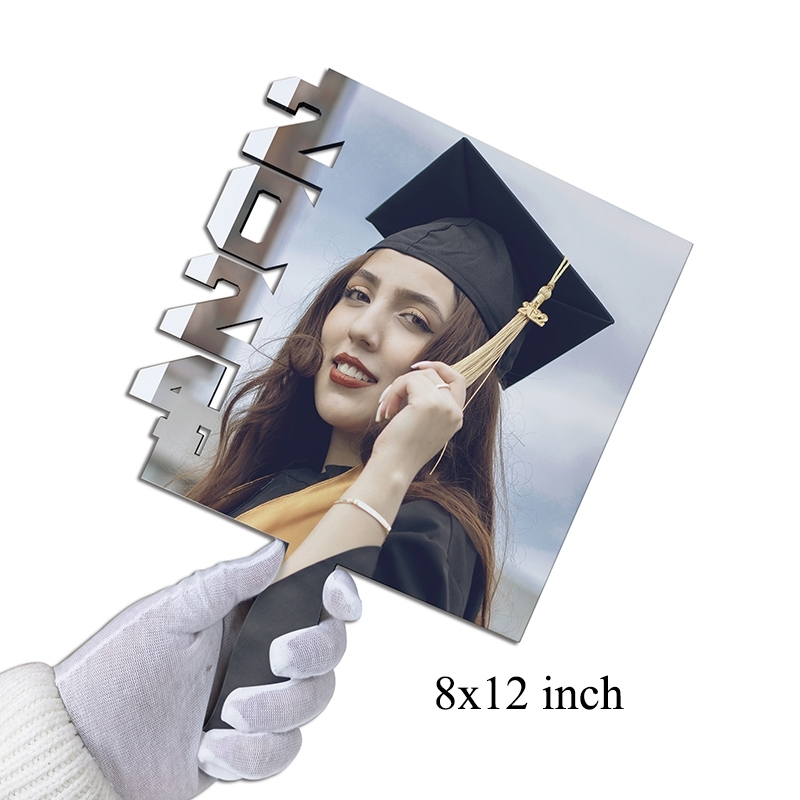 CHINESE WAREHOUSE Large Size 2024 Graduation Sublimation MDF Double-Sided Fan