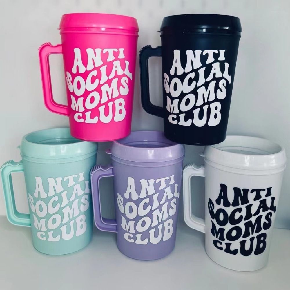 CHINESE WAREHOUSE Mixed Color Mega PP Tumbler Come With Straw Ready To Ship