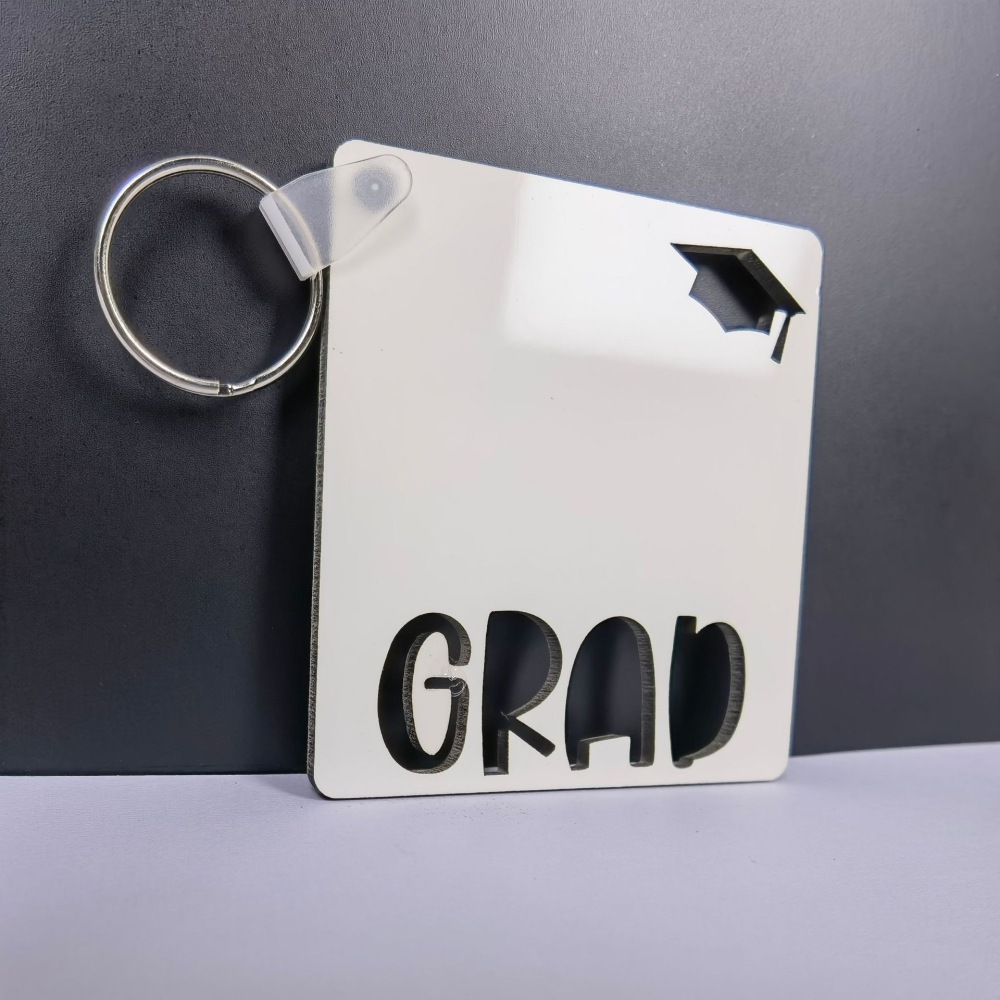 CHINESE WAREHOUSE Granduation Sublimation MDF Keychain