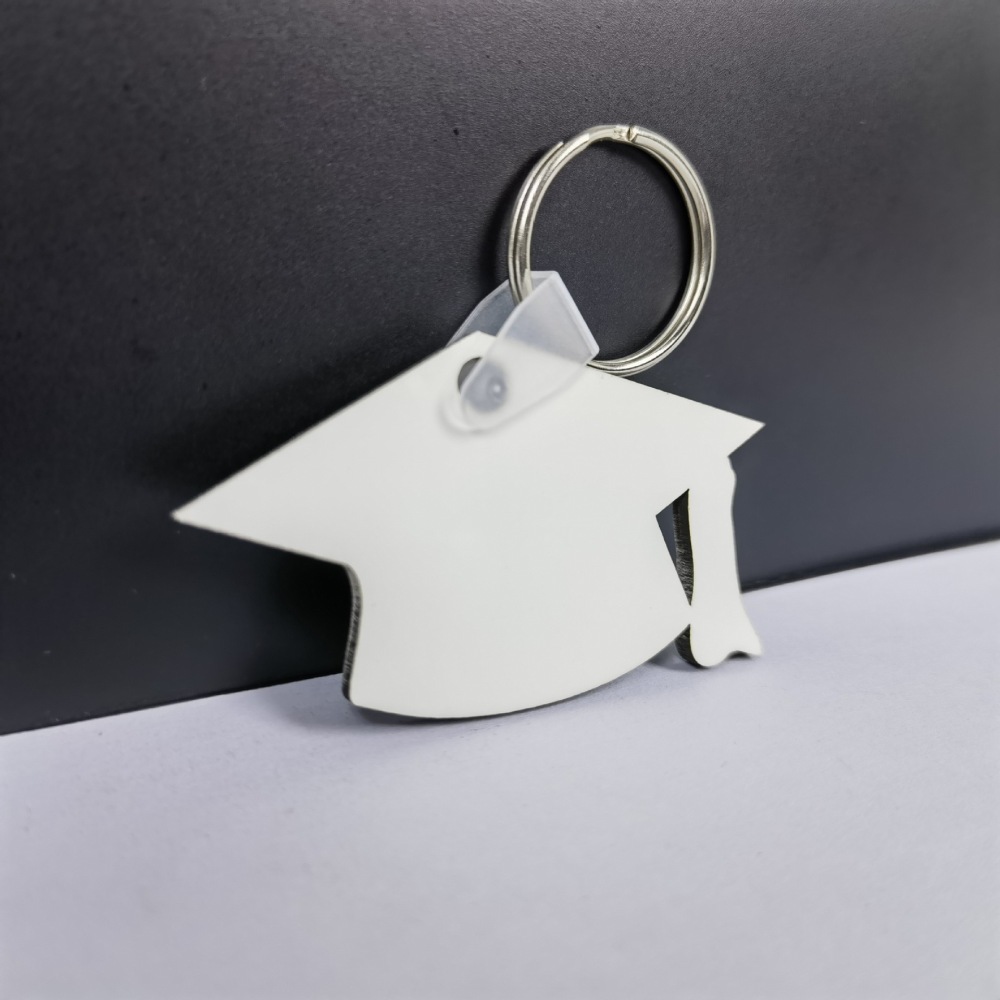 CHINESE WAREHOUSE Granduation Sublimation MDF Keychain