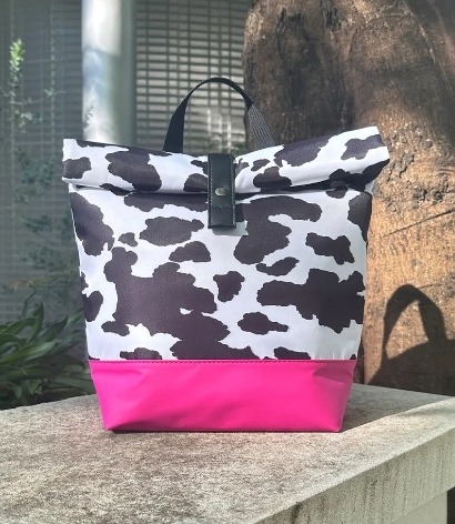 CHINESE WAREHOUSE New Portable Folding Waterproof Ice Bag Leopard Print Cow Print Cooler Bag Outdoor Thermal Bag Cross-Border Picnic Bag