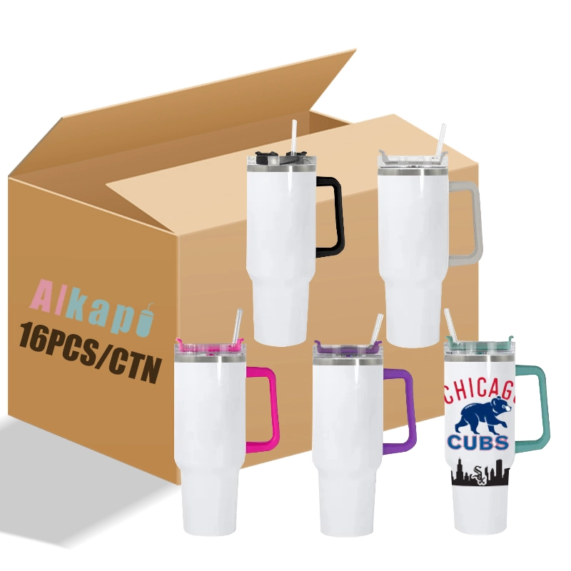 USA RTS 40oz V1 Sublimation Tumbler With Colorful Handle