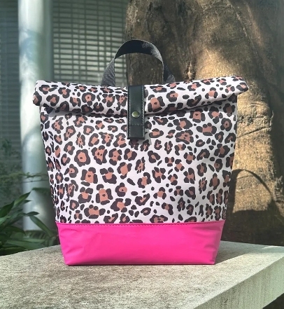 CHINESE WAREHOUSE New Portable Folding Waterproof Ice Bag Leopard Print Cow Print Cooler Bag Outdoor Thermal Bag Cross-Border Picnic Bag