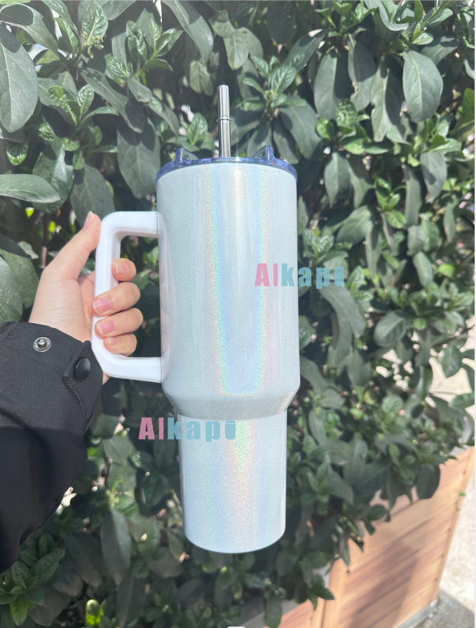 CHINESE WAREHOUSE 40oz V1 Sublimation Rainbow Shimmer Tumbler