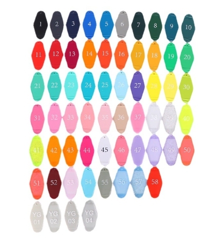CHINESE WAREHOUSE Number Plate Keychain Mix Colors Ready To Ship