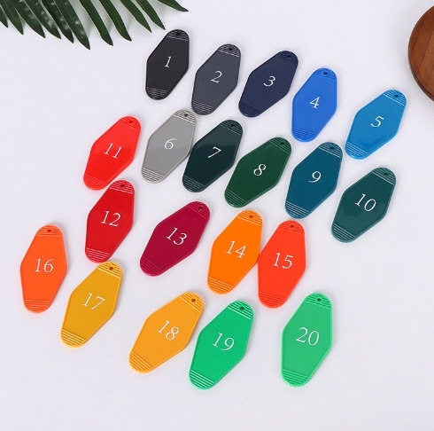 CHINESE WAREHOUSE Number Plate Keychain Mix Colors Ready To Ship
