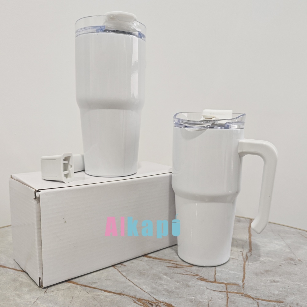 CHINESE WAREHOUSE 20oz White Blank Sublimation Tumbler with Lid
