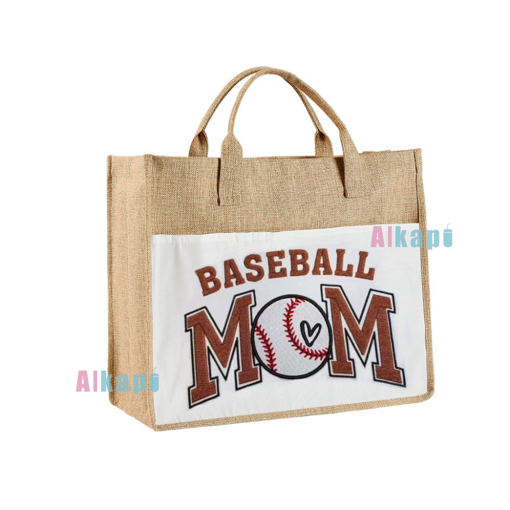CHINESE WAREHOUSE 15inch*12 inch*3.9 inch Sublimation Portable Burlap Bag Blank Storage Bag