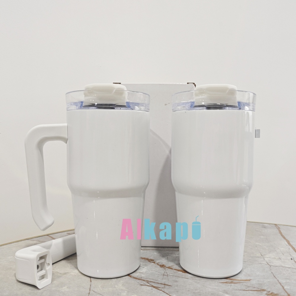 CHINESE WAREHOUSE 20oz White Blank Sublimation Tumbler with Lid