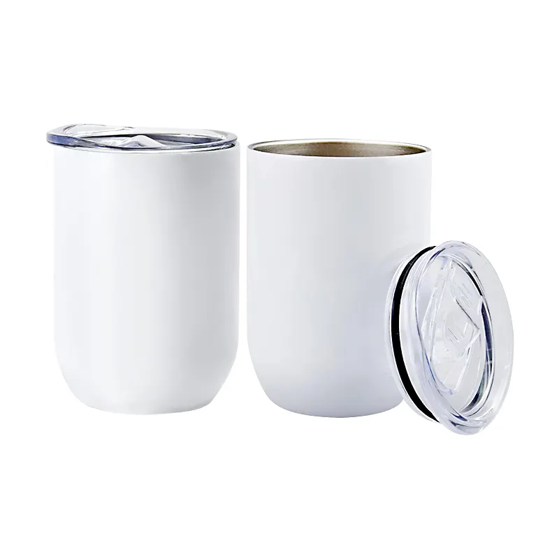 USA RTS 12oz Sublimation Blank Straight Egg Shaped Wine Tumbler