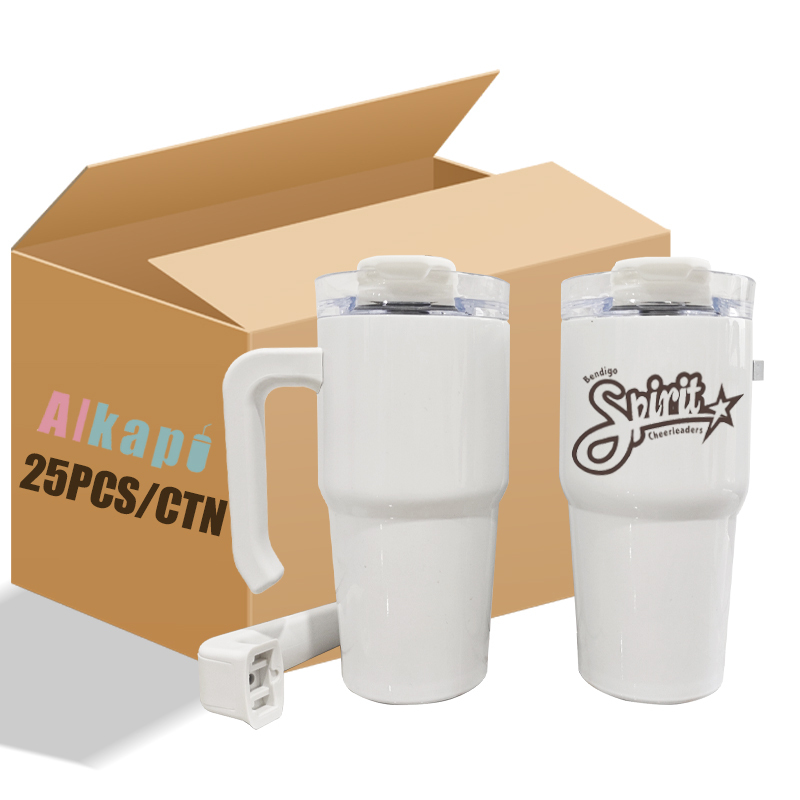 CHINESE WAREHOUSE 20oz White Blank Sublimation Tumbler with Lid