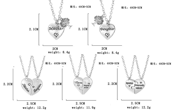 CHINESE WAREHOUSE Mother's Day Gift Zin Alloy Necklace Set