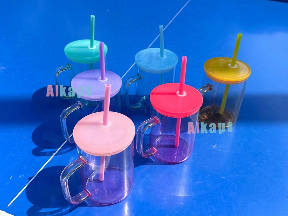 CHINESE WAREHOUSE 15oz/17oz Ombre Jelly Glass Mug