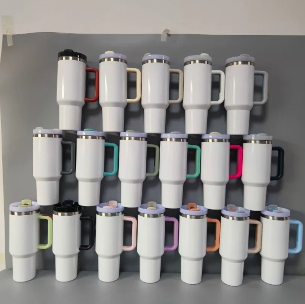 CHINESE WAREHOUSE 40oz V2 Sublimation Travel Tumbler With Colorful Lid