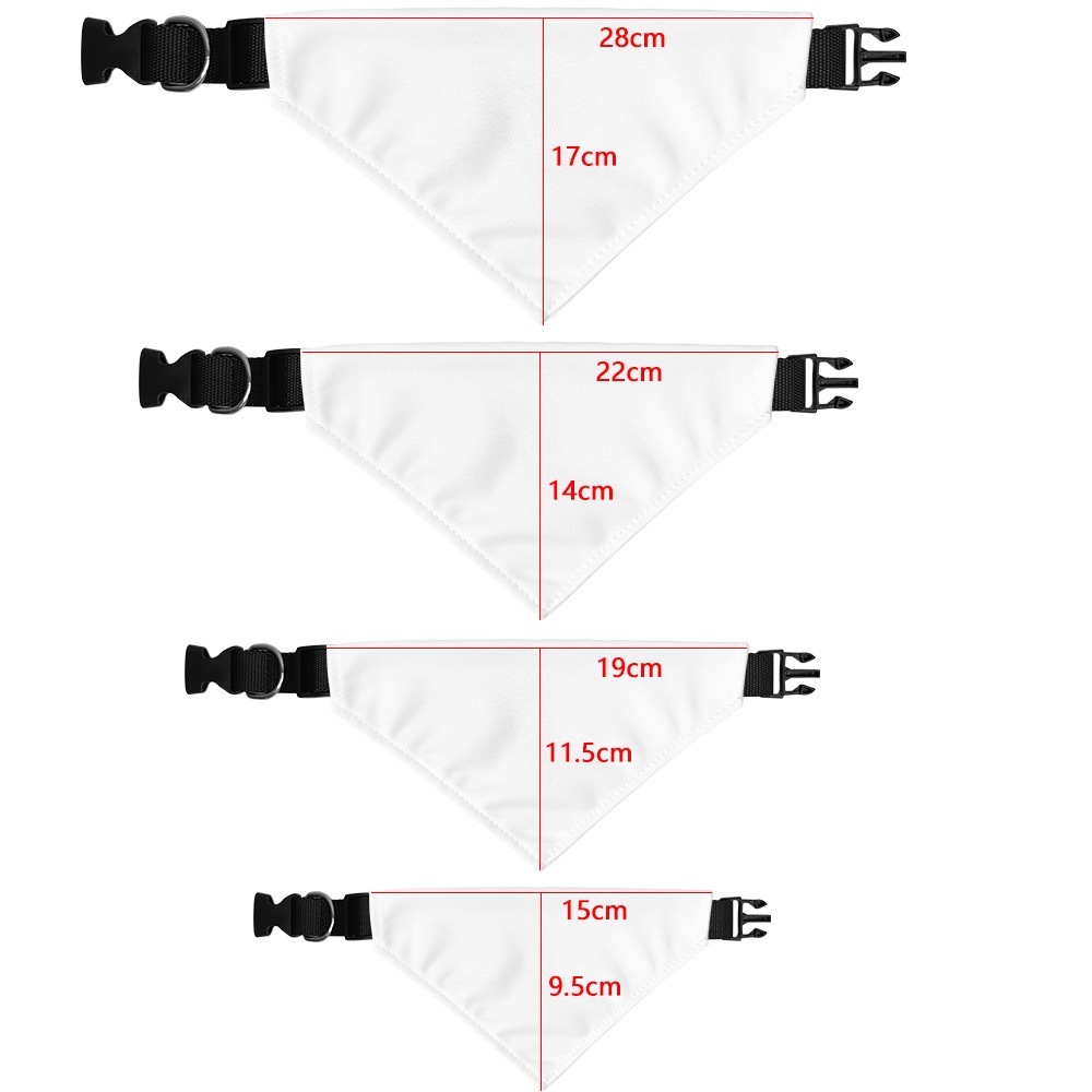 CHINESE WAREHOUSE Sublimation Pet Drool Scarf