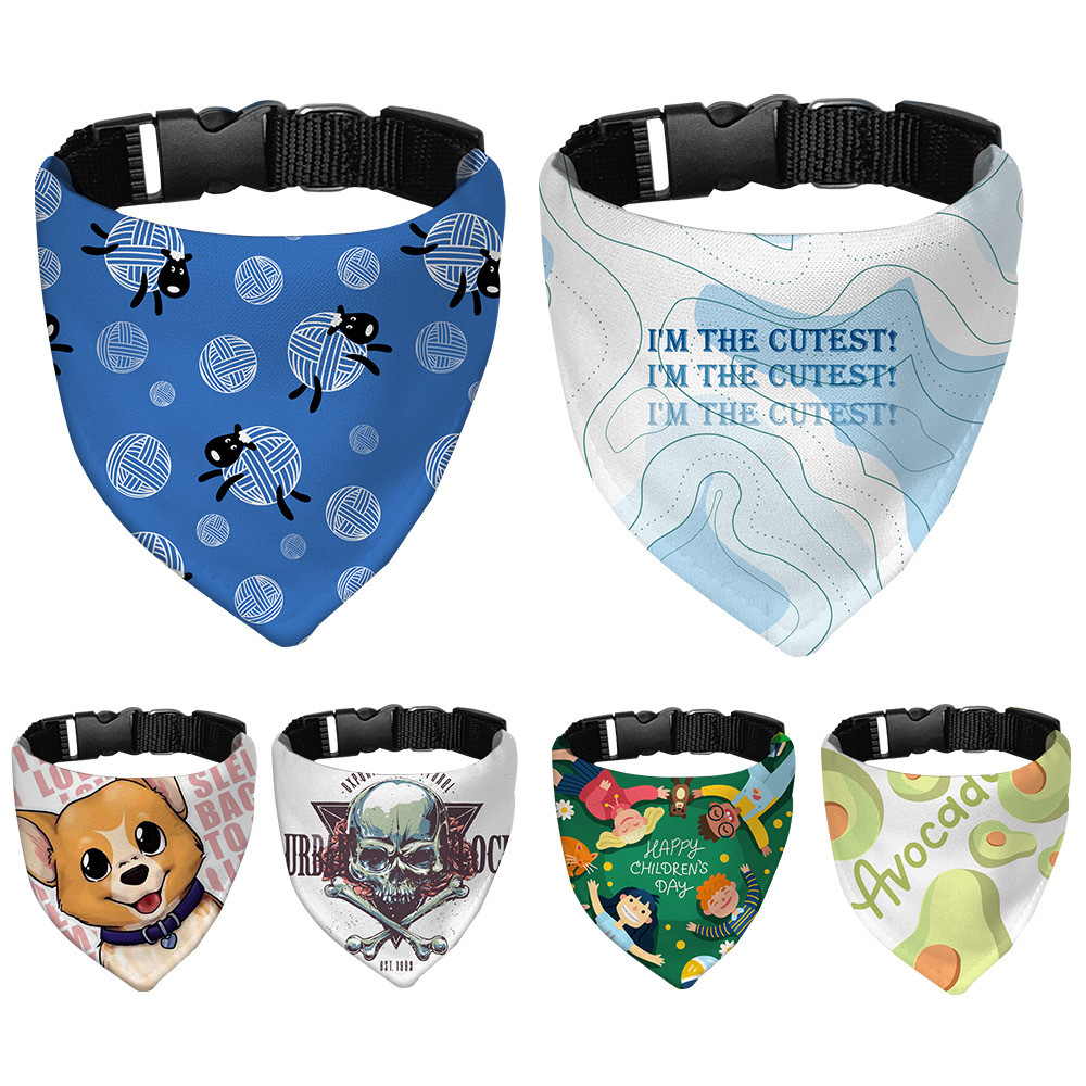 CHINESE WAREHOUSE Sublimation Pet Drool Scarf