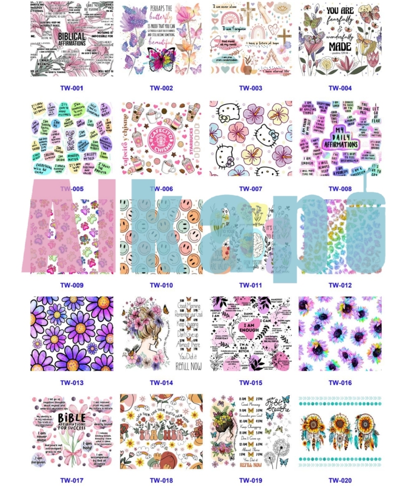CHINESE WAREHOUSE 20oz&25oz UV DTF Wrap