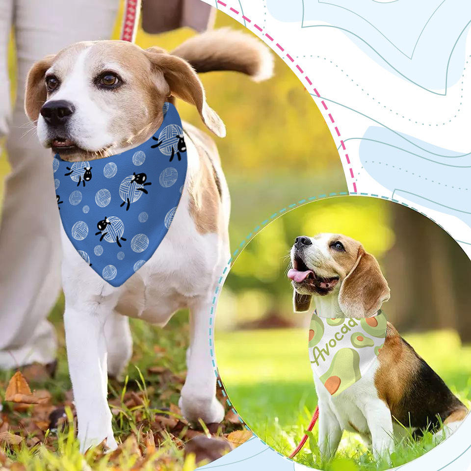 CHINESE WAREHOUSE Sublimation Pet Drool Scarf