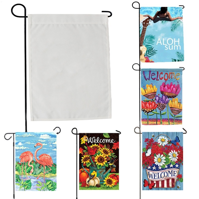 CHINESE WAREHOUSE Sublimation White Blank Garden Flag