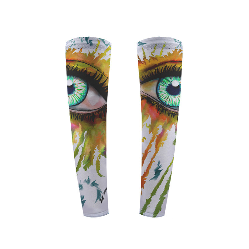 CHINESE WAREHOUSE Sublimation White Blank UV Sun Protection Polyester Arm Sleeves
