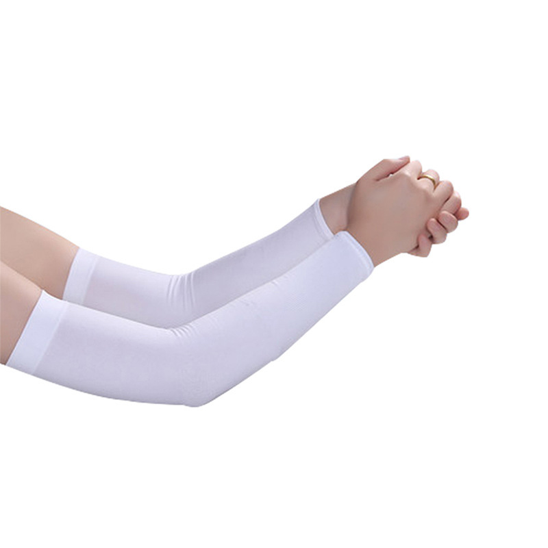CHINESE WAREHOUSE Sublimation White Blank UV Sun Protection Polyester Arm Sleeves