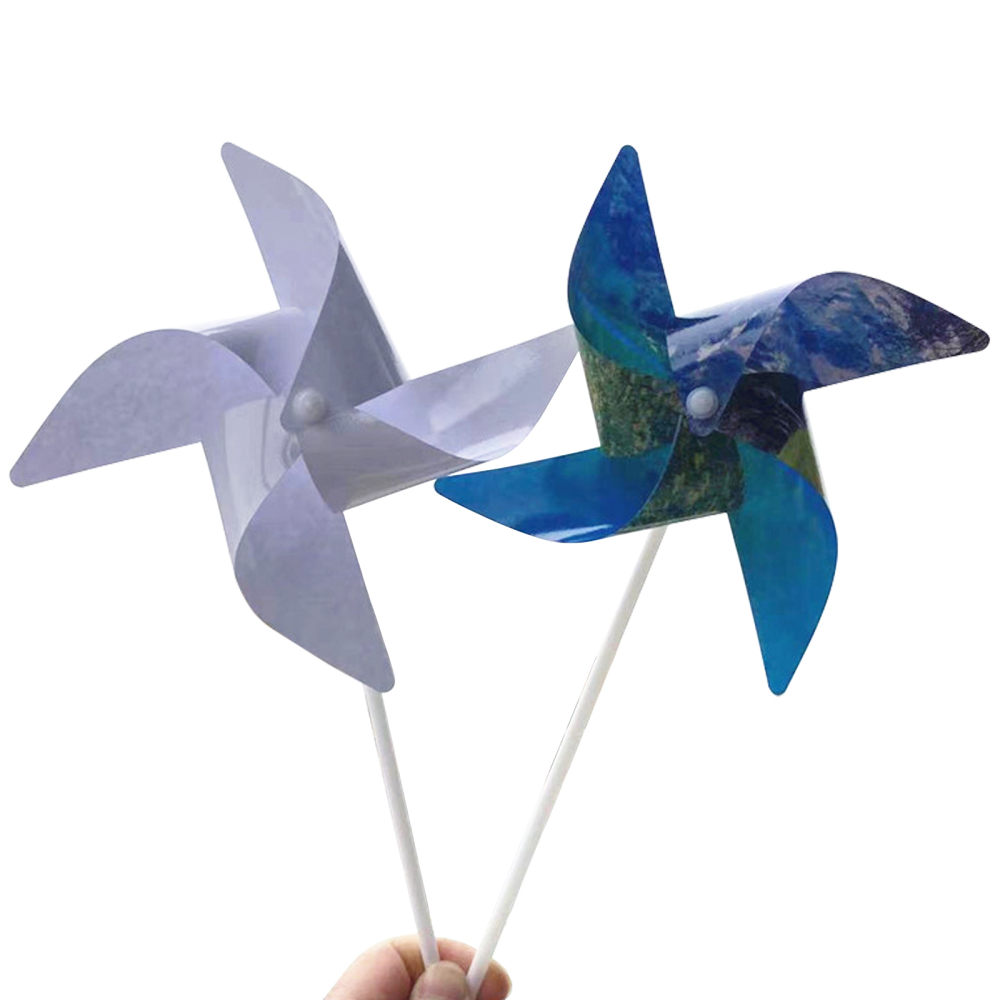 CHINESE WAREHOUSE Sublimation White Blank Windmill Power-Coated Paper
