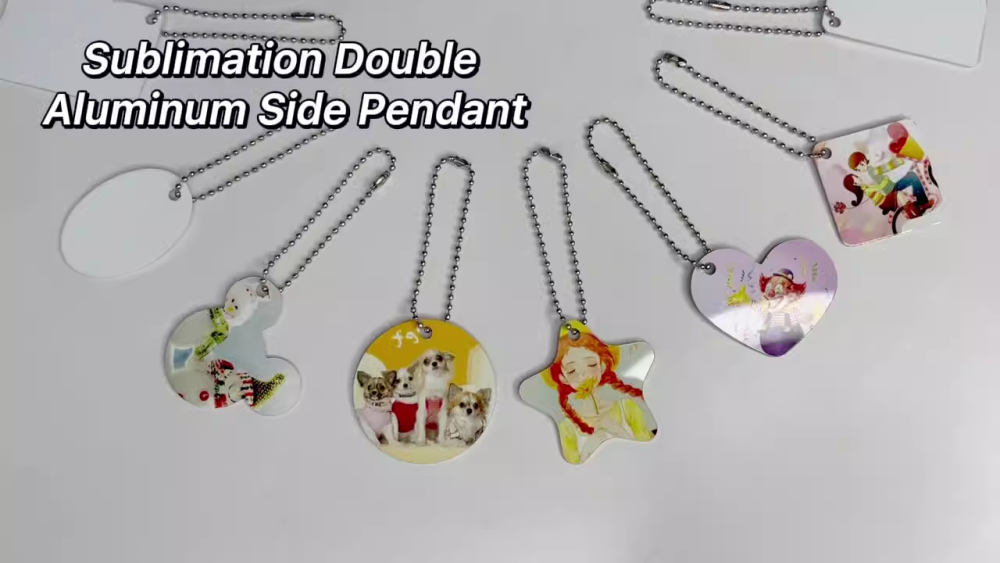 CHINESE WAREHOUSE Sublimation Double Aluminum Side Pendant