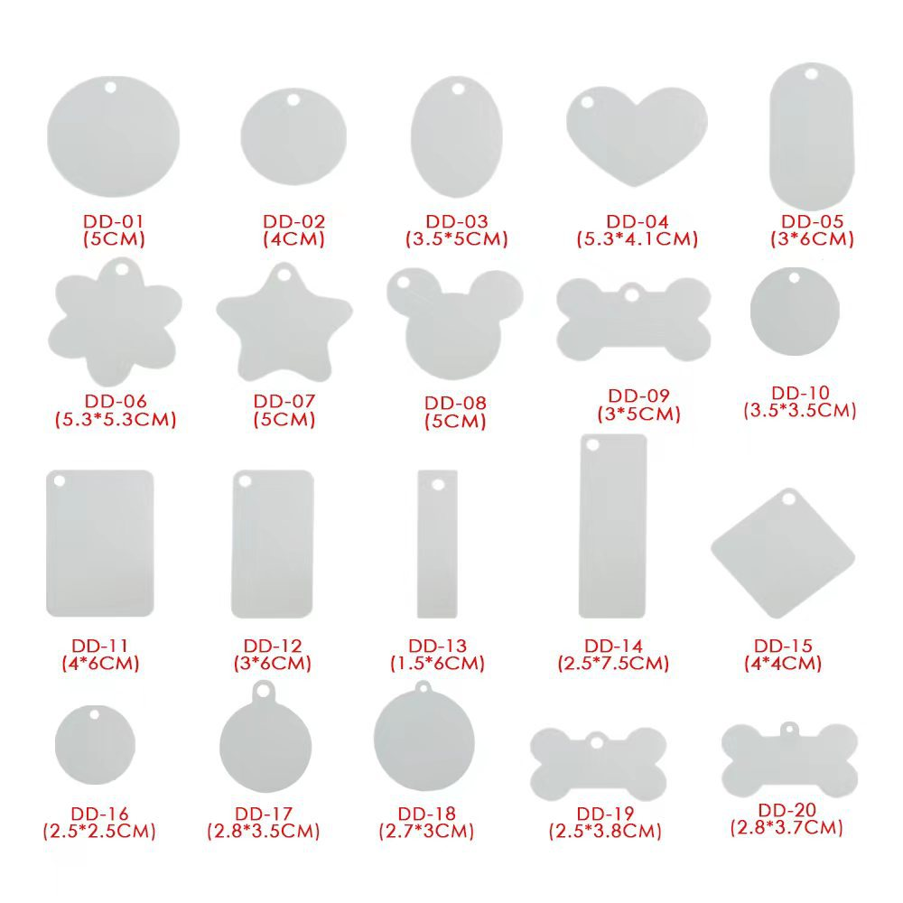 CHINESE WAREHOUSE Sublimation Double Aluminum Side Pendant