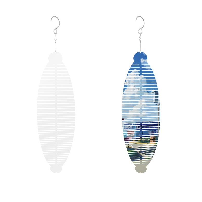 CHINESE WAREHOUSE Sailboat-shape Aluminum Sublimation Blank Wind Spinner