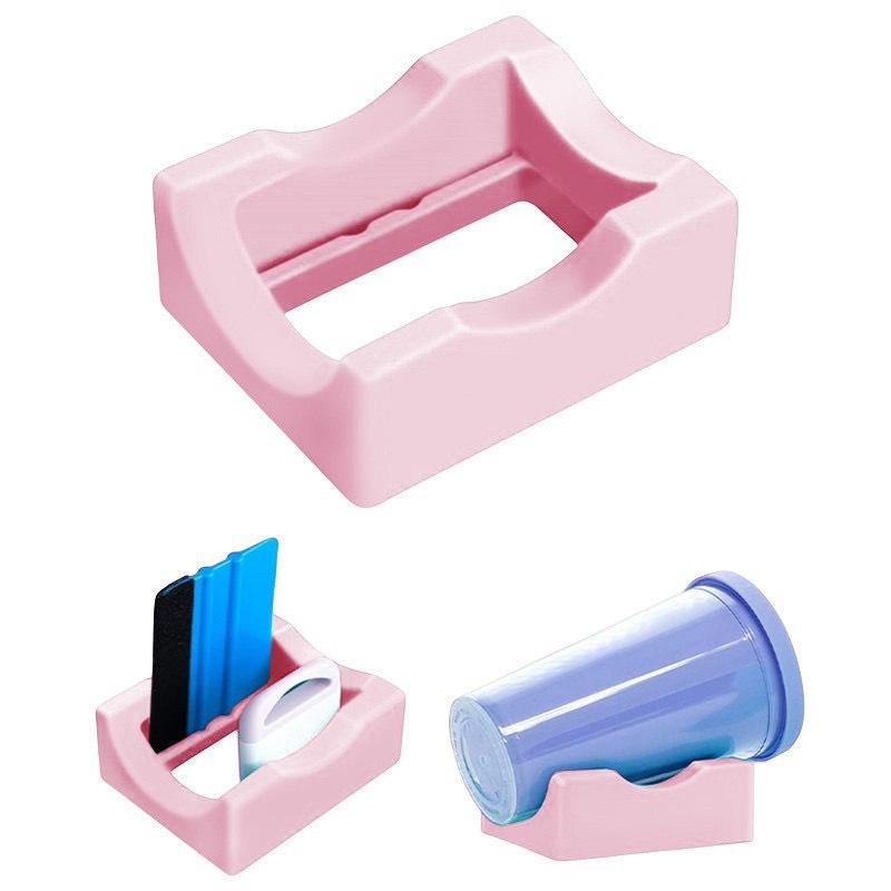 CHINESE WAREHOUSE Silicone Cup Holder Come With Blade Mix Colors