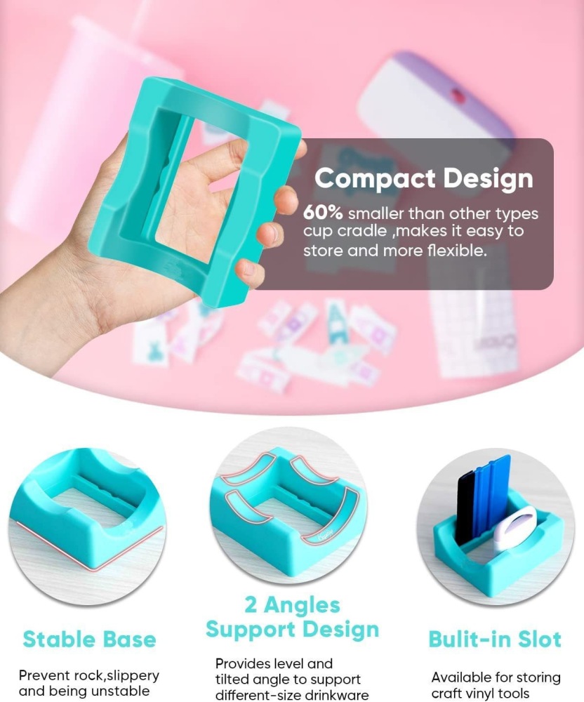CHINESE WAREHOUSE Silicone Cup Holder Come With Blade Mix Colors
