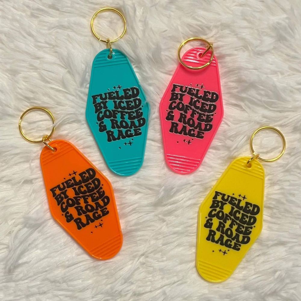 CHINESE WAREHOUSE Number Plate Keychain Mix Colors Ready To Ship