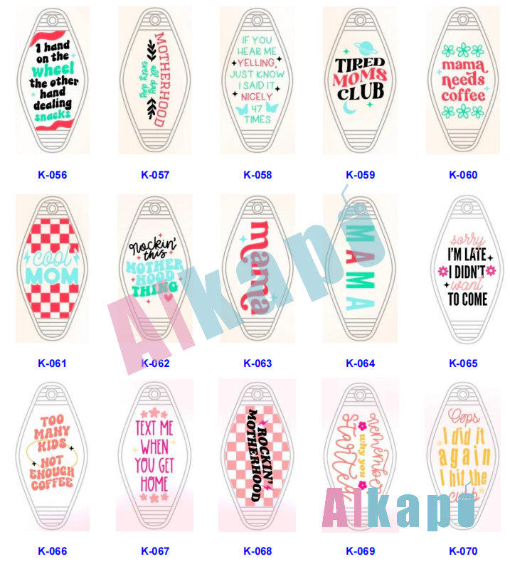 CHINESE WAREHOUSE Keychain UV DTF Sticker