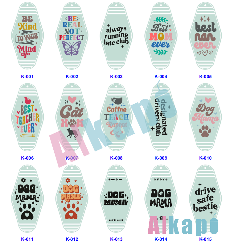 CHINESE WAREHOUSE Keychain UV DTF Sticker