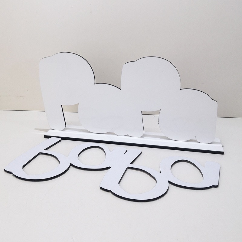 CHINESE WAREHOUSE  Father's Day Sublimation MDF Wooden Photo Display Stand