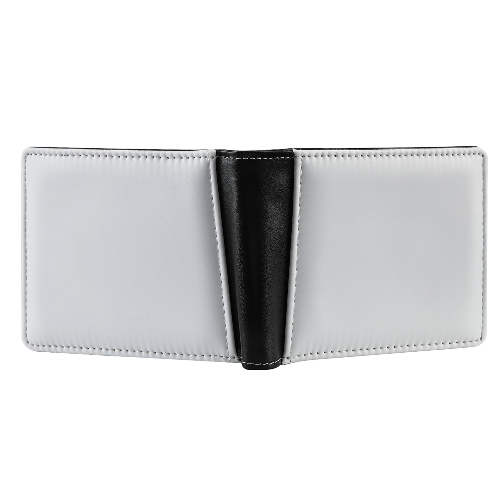 CHINESE WAREHOUSE Single Side/Double Side Sublimation PU Leather Men's Short Style Wallet Father's Day Gift