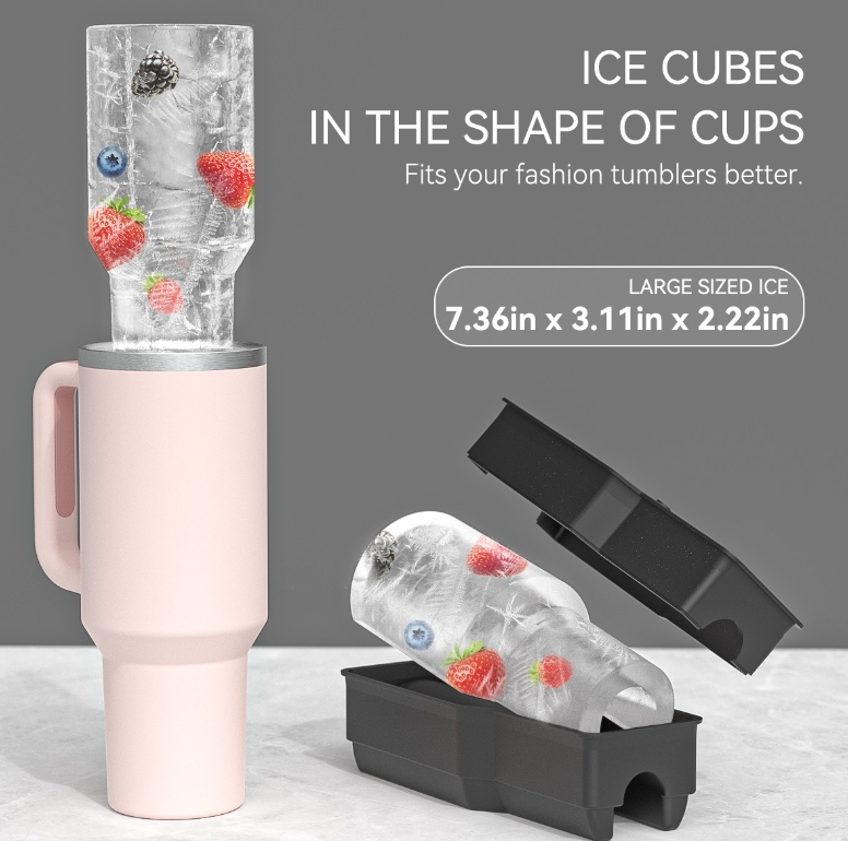CHINESE WAREHOUSE Stanley Ice Tray Ice Making Mold Creative Easy Release Silicone Ice Grid